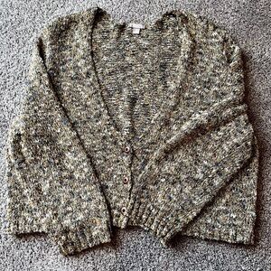 J. Jill Multitone Knit Sweater in Tan, Black & Cream